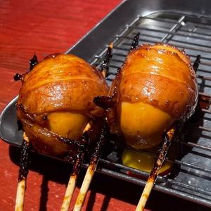 半熟卵の豚巻き
