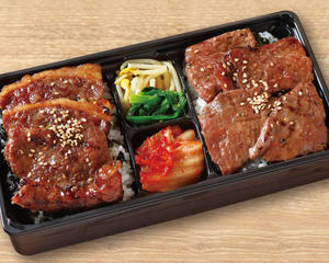 黒毛和牛カルビと黒毛和牛ロースのダブル盛り弁当