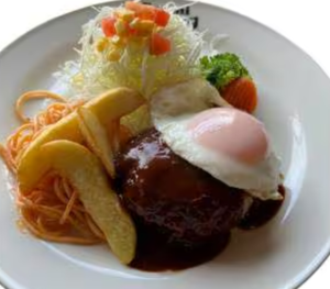 ハンバーグと目玉焼きプレート【200g】ご飯 並盛