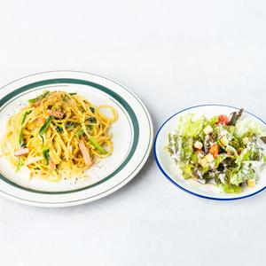セット:クリーム ＆ ハーフ シーザーサラダ