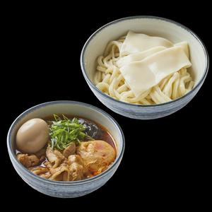 味玉辛たまご肉汁うどん