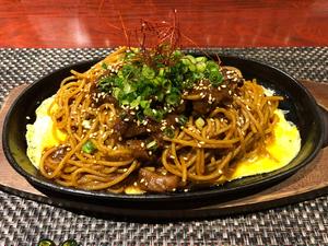 牛すじパスタ 赤味噌風味 ”Beef tendon pasta with red miso flavor”