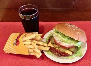 自家製ひき肉のBIGチーズバーガーセット Big cheeseburger set Halal