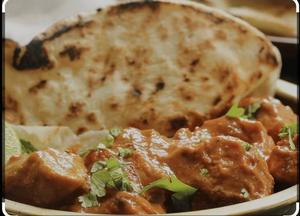 プレーンナン＆ バターチキンカレーセット Nan and butter chicken curry set