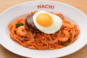 目玉焼きハンバーグナポリタン