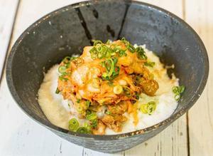 【ピリ辛】鶏キムチ出汁とろろ丼【Spicy】chicken kimchi soup stock tororo bowl