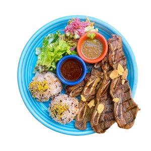 HIBACHIビーフカルビ(ショートリブ)プレート HIBACHI Beef Kalbi (Short Ribs) Plate