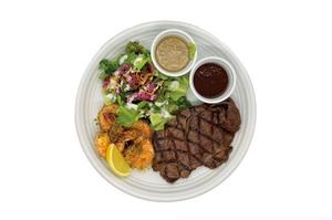 SURF＆TURF(ビーフステーキ＆ガーリックシュリンプ)プレート SURF ＆ TURF (Beef Steak ＆ Garlic Shrimp) Plate