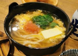 明太子+バター玉子とじうどん