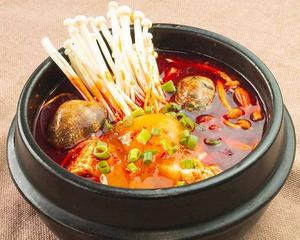 純豆腐チゲ ごはん付き Pure Tofu Jjigae with Rice