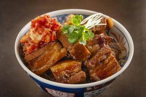 (肉増し)豚とろ家の豚キムチ丼 (Additional Meat) Pork Kimchi Rice Bowl From Tontoroke