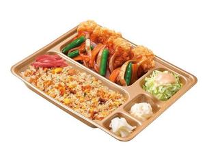 チャーハン入り鶏の甘酢あんかけ弁当