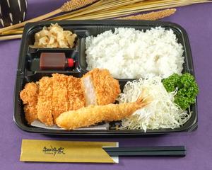 ロースかつ＆海老フライ弁当 Pork Loin Cutlet and Fried Shrimp Bento Box