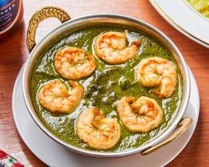 【単品】ほうれん草エビカレー/Sag Prawn Curry