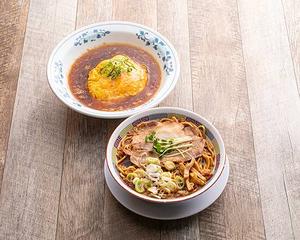 サバ醤油そば+半天津飯
