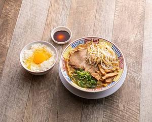 サバみそらーめん+玉子かけごはん