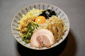 もやしのせ油そば aburasoba with bean sprouts