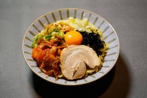 キムチのせ油そば aburasoba with kimuti