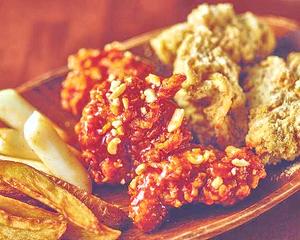 バン&バンチキン「Lサイズ」「ハーフ&ハーフ」大根ピクルス・お餅・ポテト付きBAN BAN CHICKEN