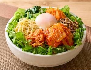 【ミニサイズ ご飯150g】本場韓国キムチとナムル5種類ビビンバ Bibimbap with Fried Kimchi