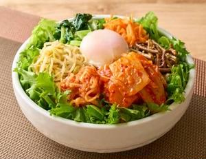 本場韓国キムチとナムル5種類ビビンバ Bibimbap with Fried Kimchi