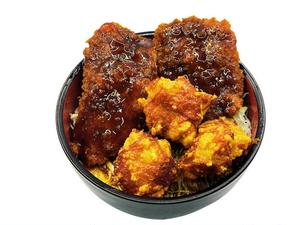 唐揚げモモカツ丼