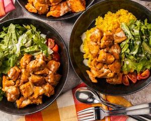特製チキンオーバーライス2人前セット Two serving of Chicken over rice