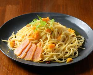 ボラのカラスミ贅沢パスタ