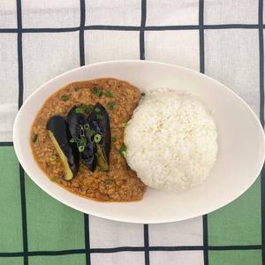 キーマ＆茄子カレーライスセット/Keema Beigan Curry Rice Set