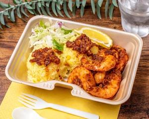 スパイシーガーリックシュリンププレート spicy garlic shrimp BOX