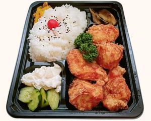 あっさりむね肉にんにく醤油味弁当(大盛り)