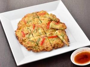 ねぎチヂミ Korean style green onion pan cake 
