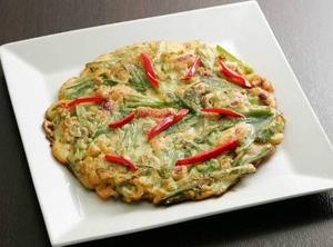 青唐辛子チヂミ Korean style green pepper pan cake 
