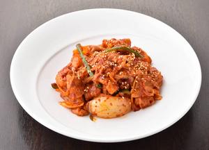 国産豚キムチ炒め stir fried Japanese pork and kimchi 