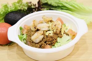 ガーリックプラウンタコライス garlic prawn taco rice