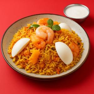 ジャンボ盛り/シーフードビリヤニ / Seafood Briyani