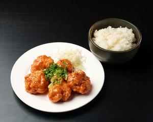 唐揚げチリマヨダレ定食 5個