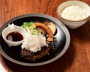 鬼おろしポン酢ダブルハンバーグ弁(味噌汁付き)