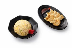 炒飯、博多一口餃子8個セット Fried Rice and Bite-Sized Hakata-Style Gyoza Dumpling (8) Set