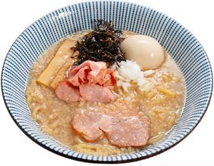 焼きあご塩らー麺 たかはし 味玉背脂醤油らー麺