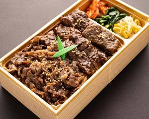 名物焼きしゃぶカルビと壺漬け熟成牛ハラミ弁当