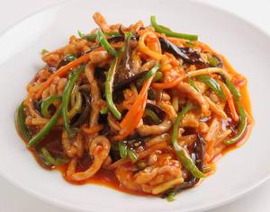 豚肉とピーマンの甘辛口炒め 魚香肉絲