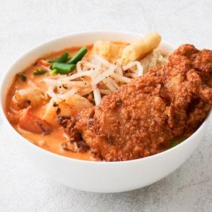 から揚げどーんとラクサ Fried Chicken Laksa