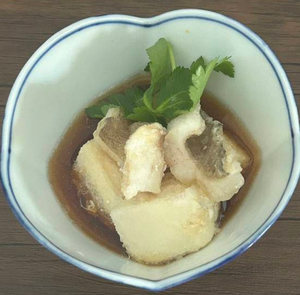 豆腐と旬魚の揚げ出し