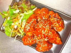 唐揚げヤンニョムチキンソース