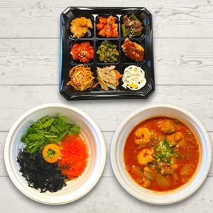 一人用のナッコプセ定食(9品おかずつき)