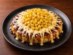 チーズコーンお好み焼き