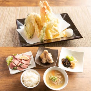 天ぷら盛り合わせ【豚汁/選べる一品/ごはんセット】