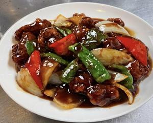 鶏肉の黒酢炒め