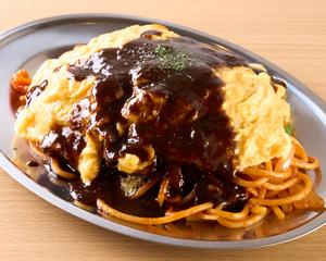 オムハヤシ＆ナポリタン Omelette Napolitan